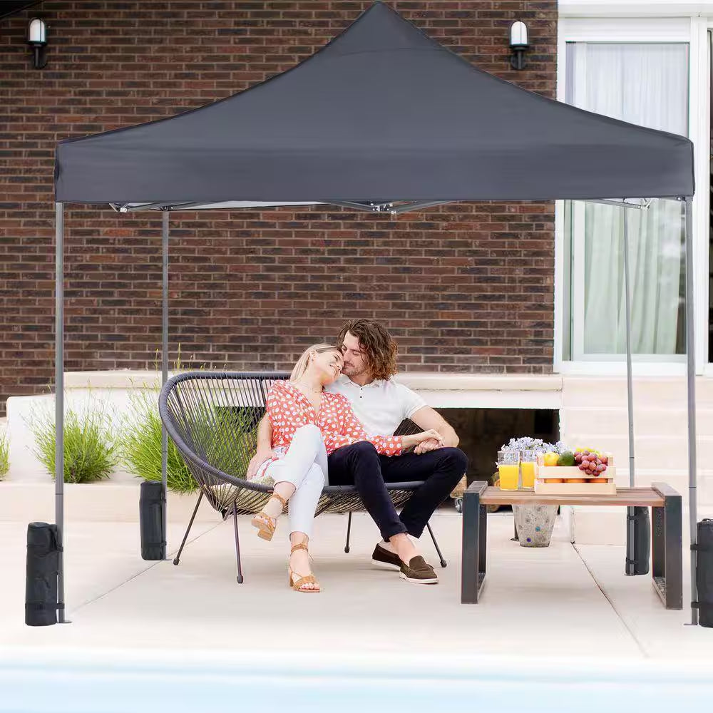 10 Ft. X 10 Ft. Pop up Canopy Tent Easy Setup Outdoor Shade Instant Portable Sun Shelter Canopy Tent for Parties, Beach