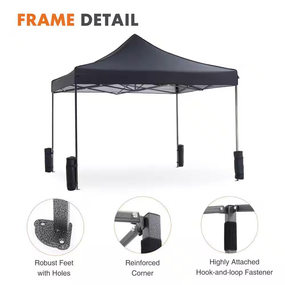 10 Ft. X 10 Ft. Pop up Canopy Tent Easy Setup Outdoor Shade Instant Portable Sun Shelter Canopy Tent for Parties, Beach