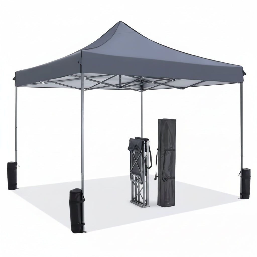 10 Ft. X 10 Ft. Pop up Canopy Tent Easy Setup Outdoor Shade Instant Portable Sun Shelter Canopy Tent for Parties, Beach