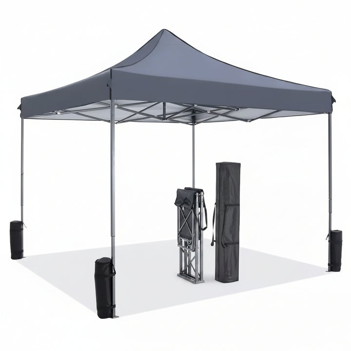 10 Ft. X 10 Ft. Pop up Canopy Tent Easy Setup Outdoor Shade Instant Portable Sun Shelter Canopy Tent for Parties, Beach